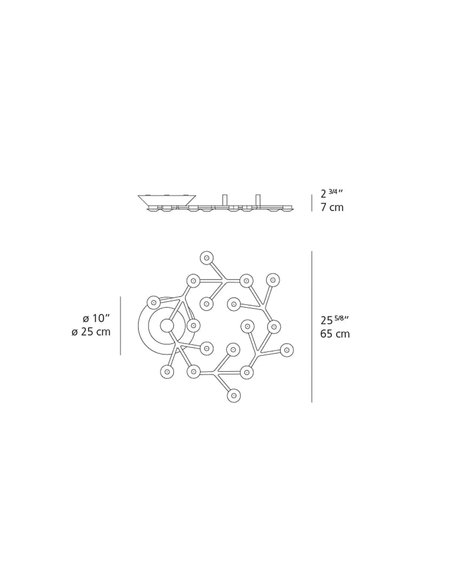 Led net modern contemporary Italian designer ceiling light sizes